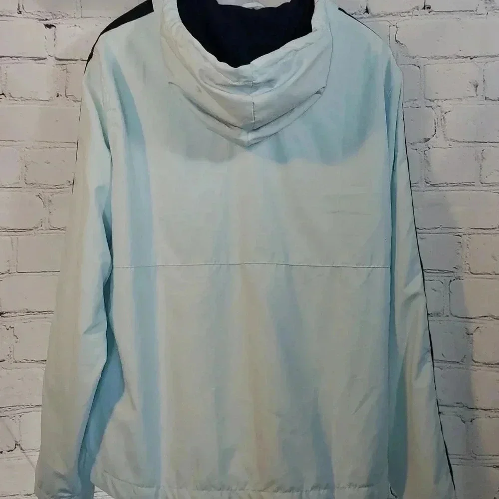 Nike Womens Size XL Windbreaker Jacket Light Blue Outerwear